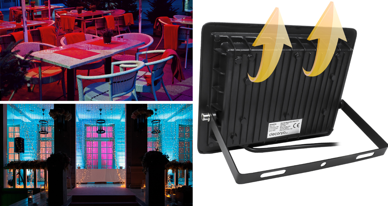 Naświetlacz reflektor LED Decorya RGB 50W 6000lm IP66