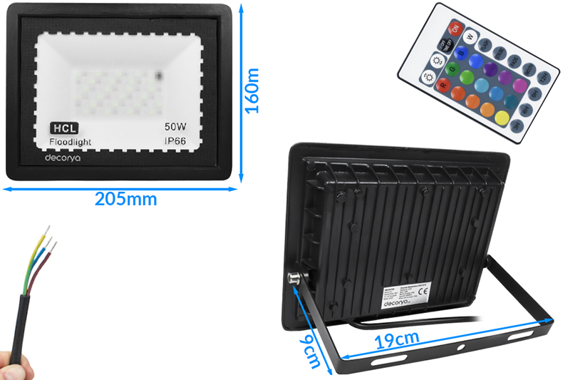 Naświetlacz reflektor LED Decorya RGB 50W 6000lm IP66