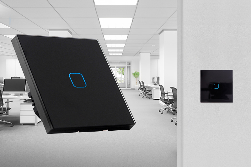 Włącznik światła dotykowy pojedynczy WiFi Tuya – czarny