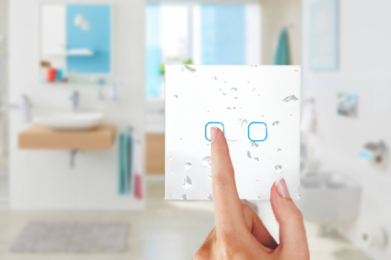 Włącznik światła dotykowy podwójny WiFi Tuya – biały