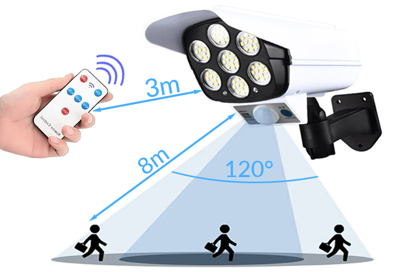 Atrapa kamery zewnętrznej DCF01 z lampą LED i czujnikiem ruchu