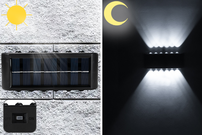 Kinkiet solarny LED z czujnikiem zmierzchu KSZ10