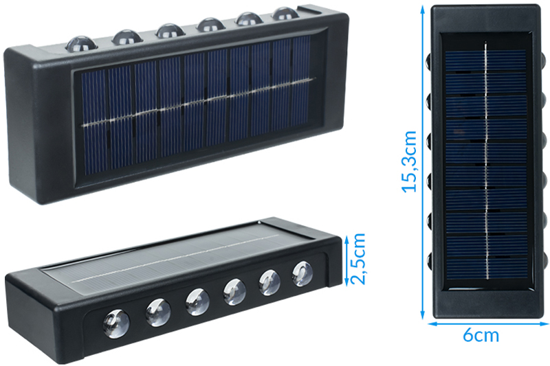 Kinkiet solarny LED z czujnikiem zmierzchu KSZ10