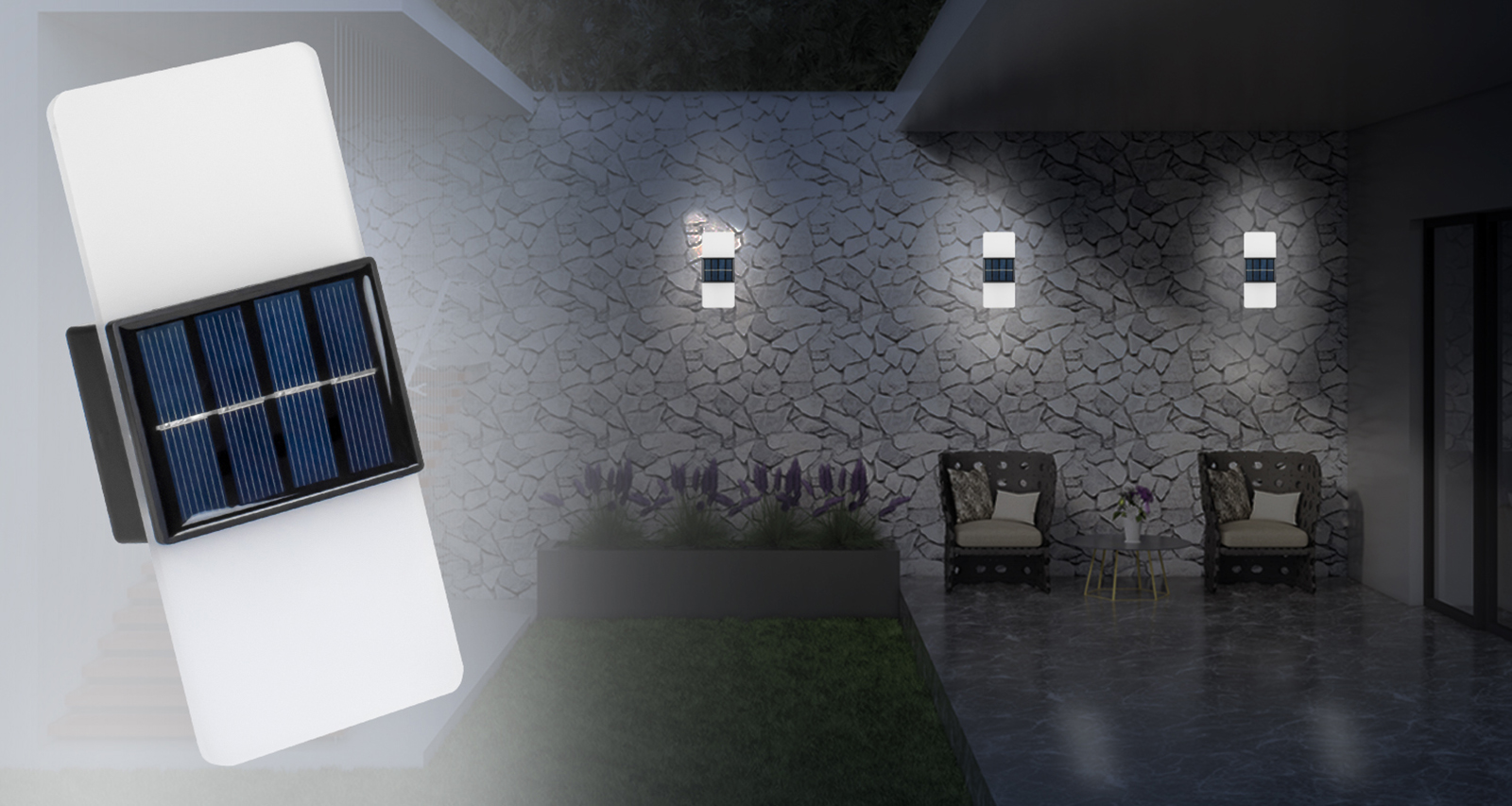 Kinkiet solarny LED z czujnikiem zmierzchu KSA11