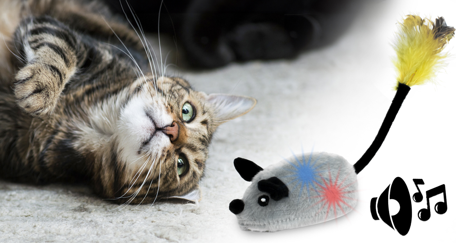 Interaktywna zabawka dla kota – uciekająca mysz