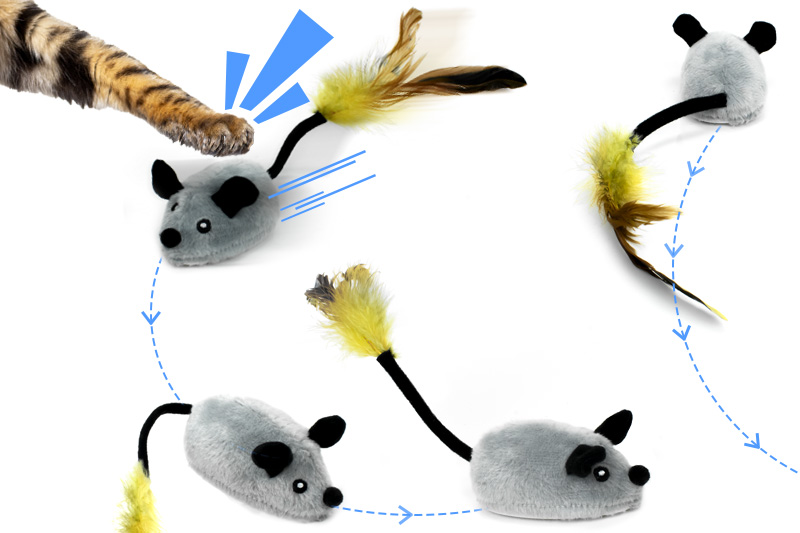 Interaktywna zabawka dla kota – uciekająca mysz