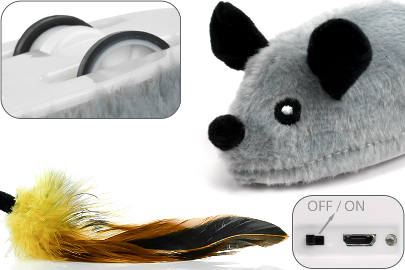 Interaktywna zabawka dla kota – uciekająca mysz