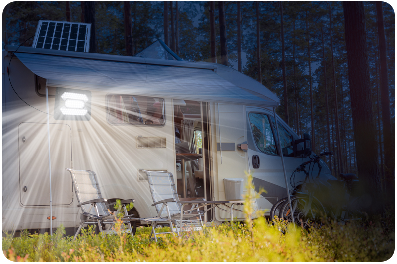 Naświetlacz solarny LED wodoodporny Hammer 120W IP65 z pilotem