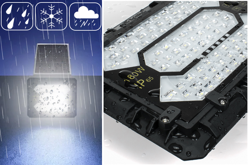 Naświetlacz solarny LED wodoodporny Hammer 180W IP65 z pilotem