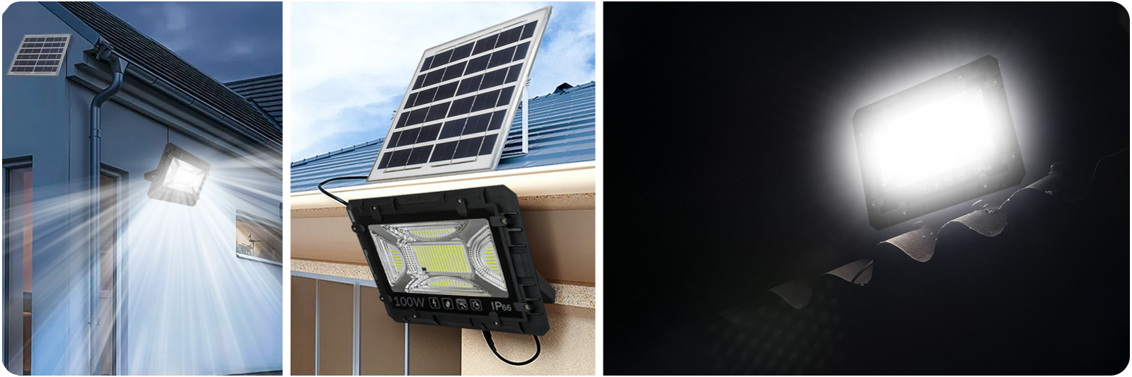 Naświetlacz solarny LED wodoodporny Hammer 100W IP66 z pilotem