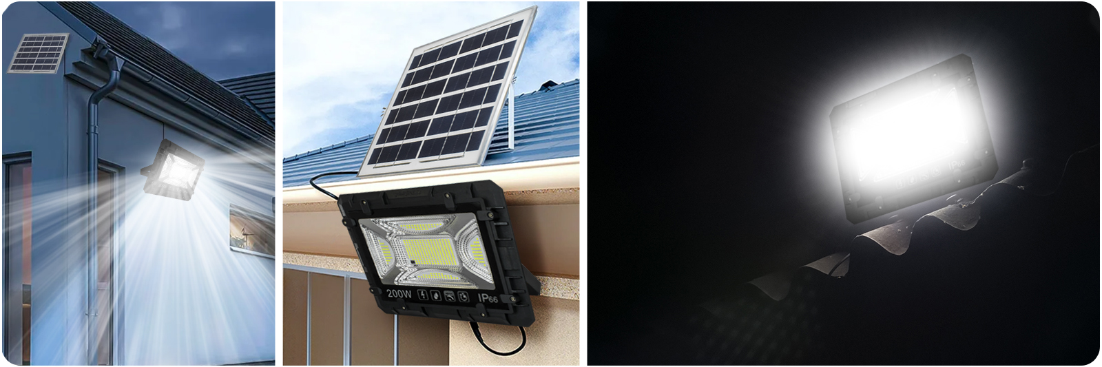 Naświetlacz solarny LED wodoodporny Hammer 200W IP66 z pilotem