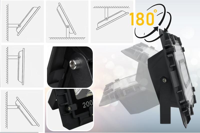 Naświetlacz solarny LED wodoodporny Hammer 200W IP66 z pilotem