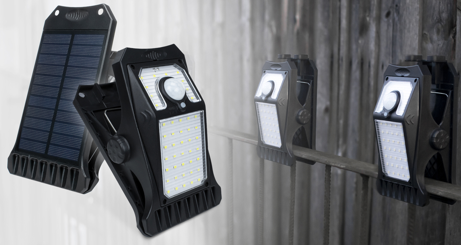 Lampa solarna z klipsem z czujnikiem ruchu i zmierzchu LSC02