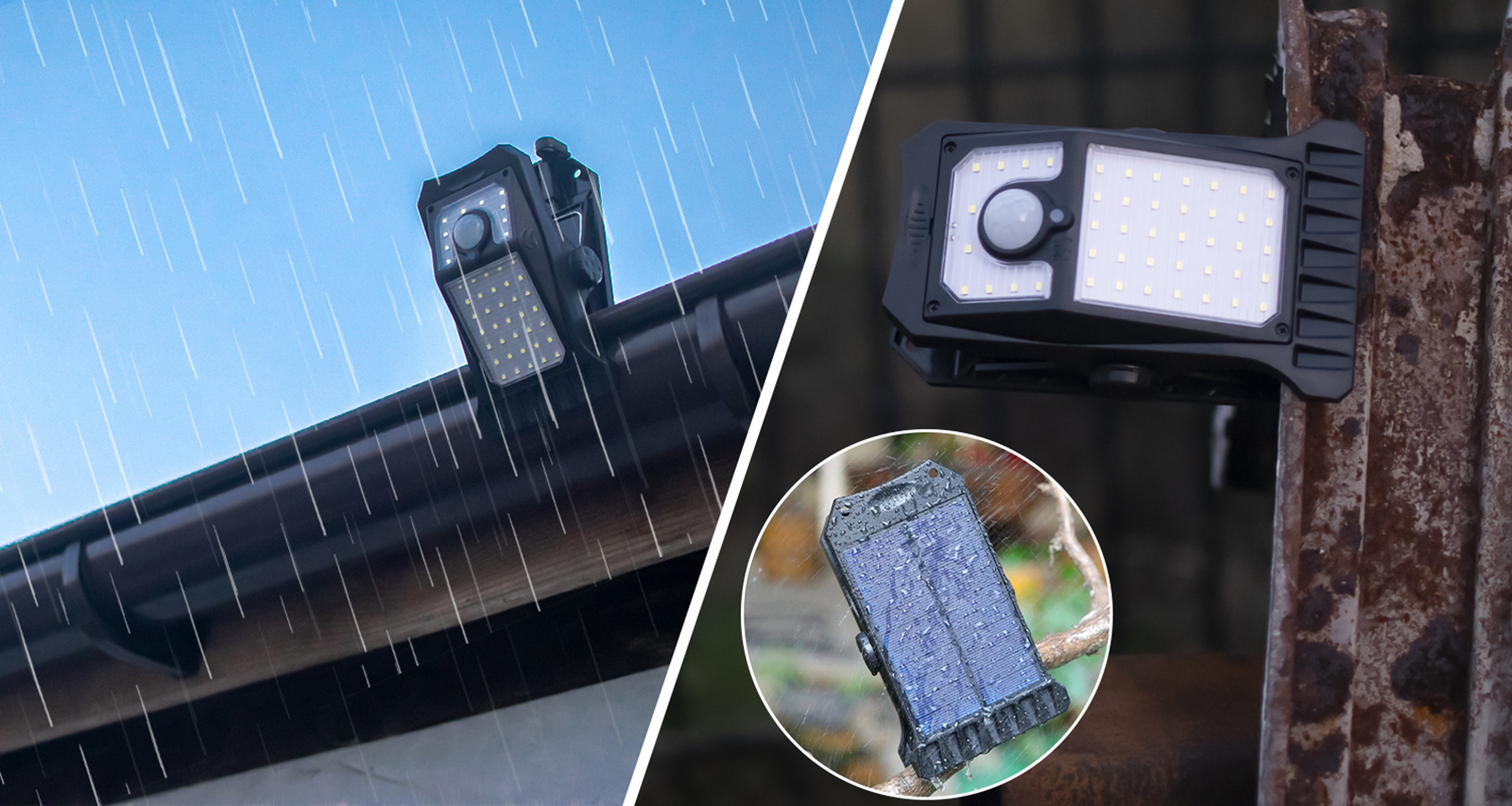 Lampa solarna z klipsem z czujnikiem ruchu i zmierzchu LSC02