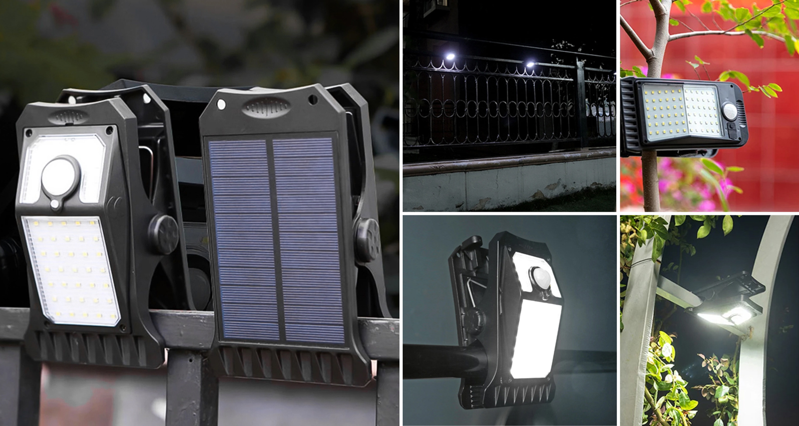 Lampa solarna z klipsem z czujnikiem ruchu i zmierzchu LSC02