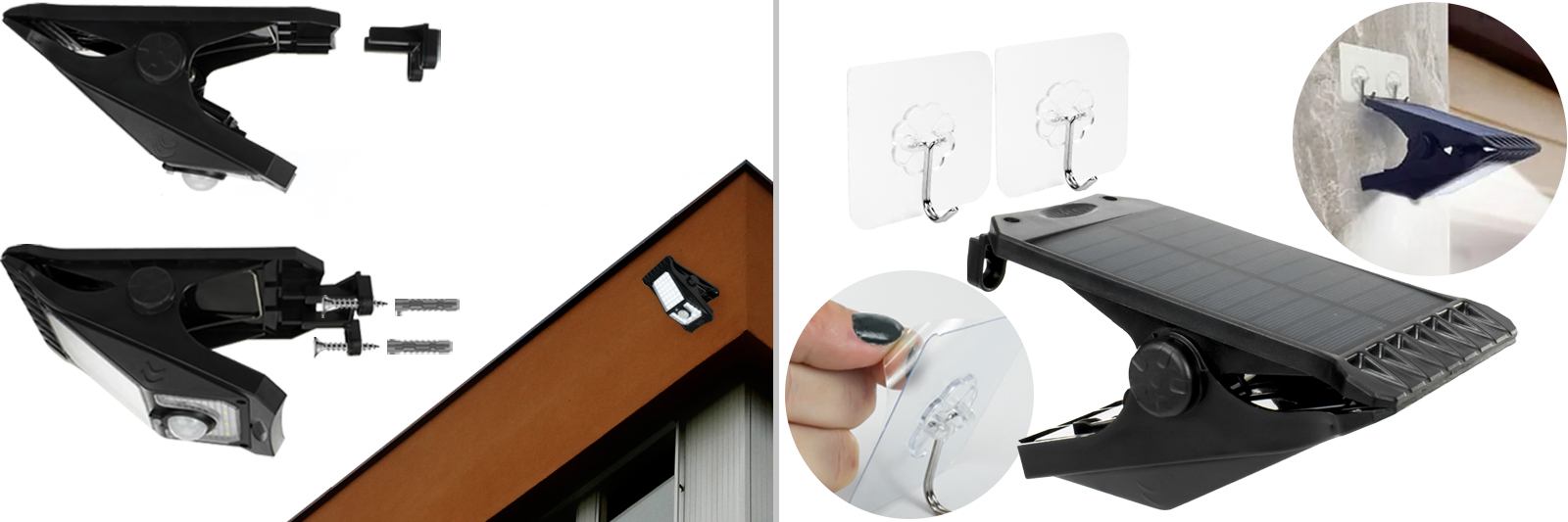 Lampa solarna z klipsem z czujnikiem ruchu i zmierzchu LSC02