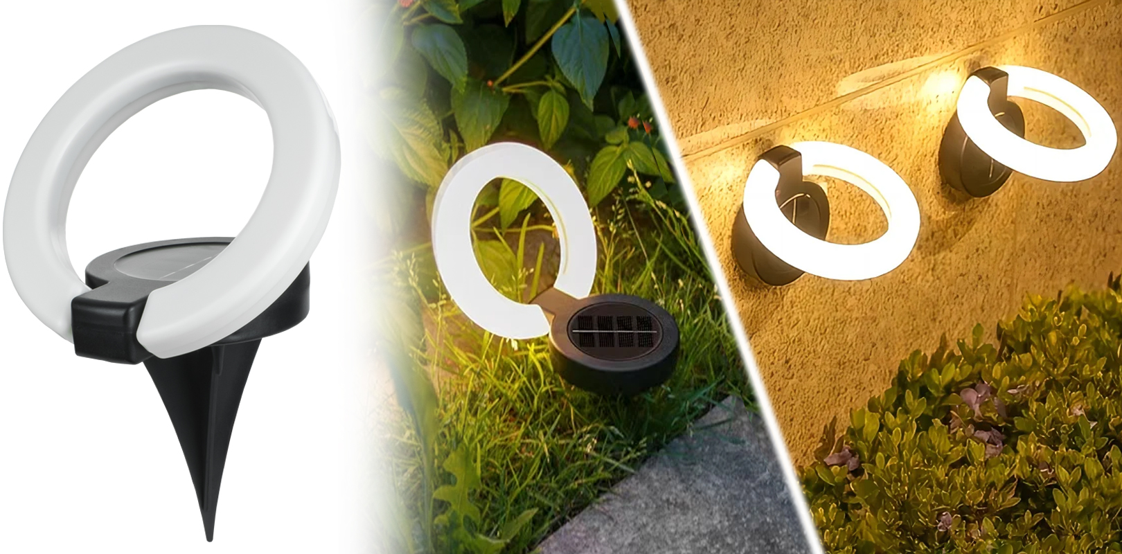 Lampka solarna wbijana w ziemię / ścienna LSR01