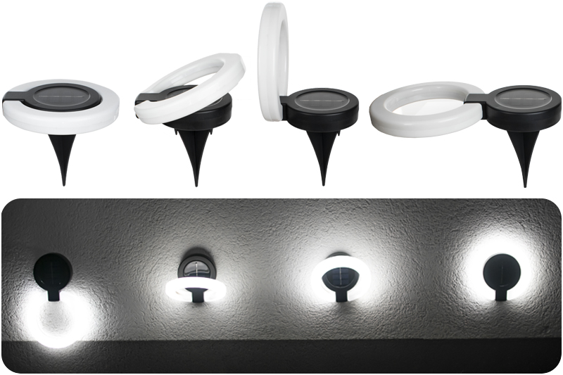 Lampka solarna wbijana w ziemię / ścienna LSR01