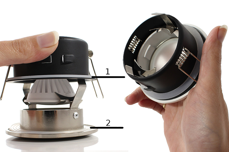 Oprawa sufitowa wodoszczelna IP64 DKO01 z gniazdem GU10 - biała