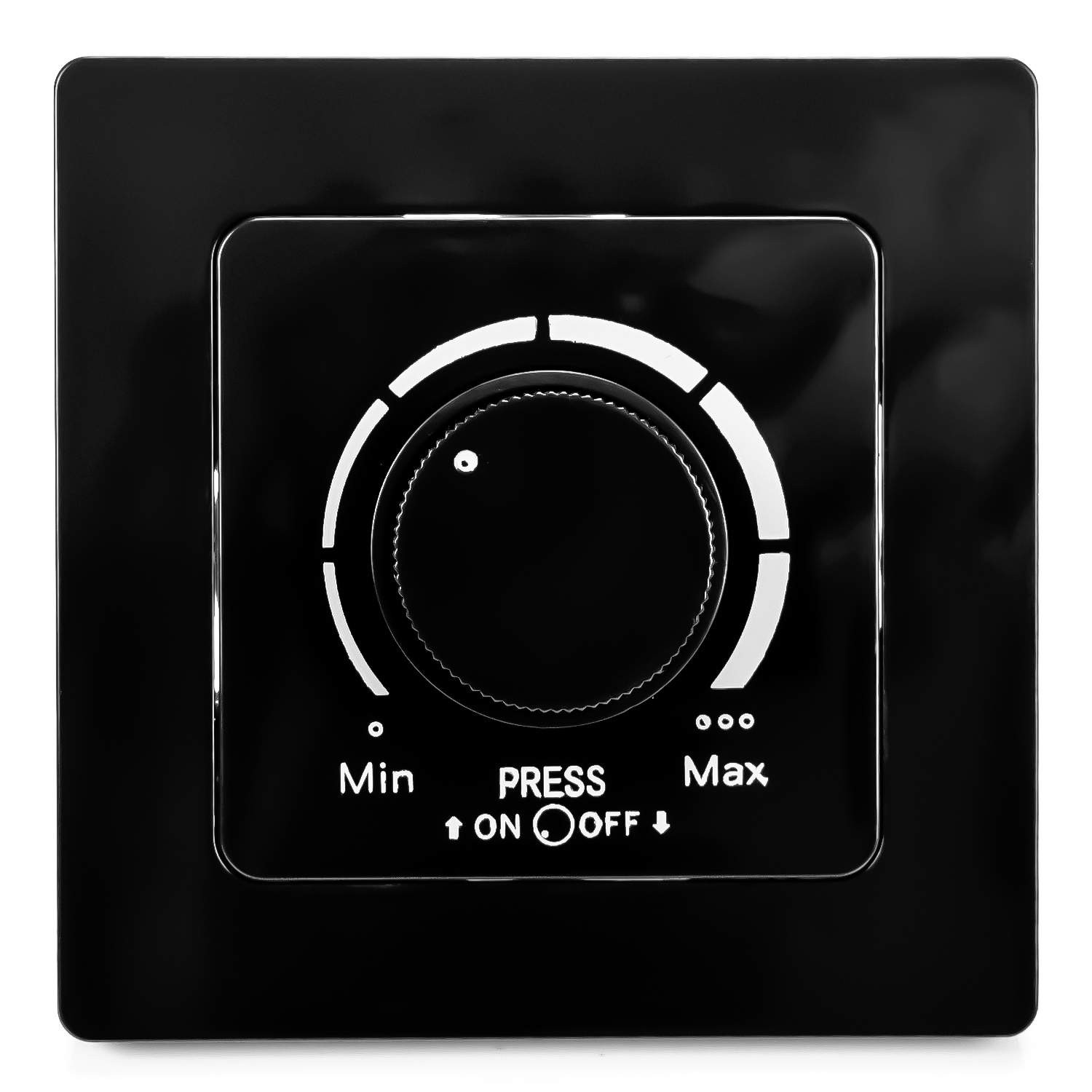 ASDIMM001BLACK_min01 Ściemniacz obrotowy z włącznikiem LED natynkowy ASD01 230V 300W - czarny