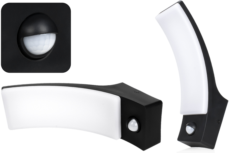 Kinkiet ścienny LED zewnętrzny / wewnętrzny z czujnikiem ruchu BowPIR IP65 4000K 12W 230V