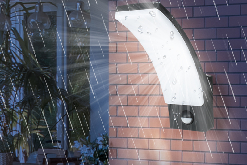 Kinkiet ścienny LED zewnętrzny / wewnętrzny z czujnikiem ruchu BowPIR IP65 4000K 12W 230V