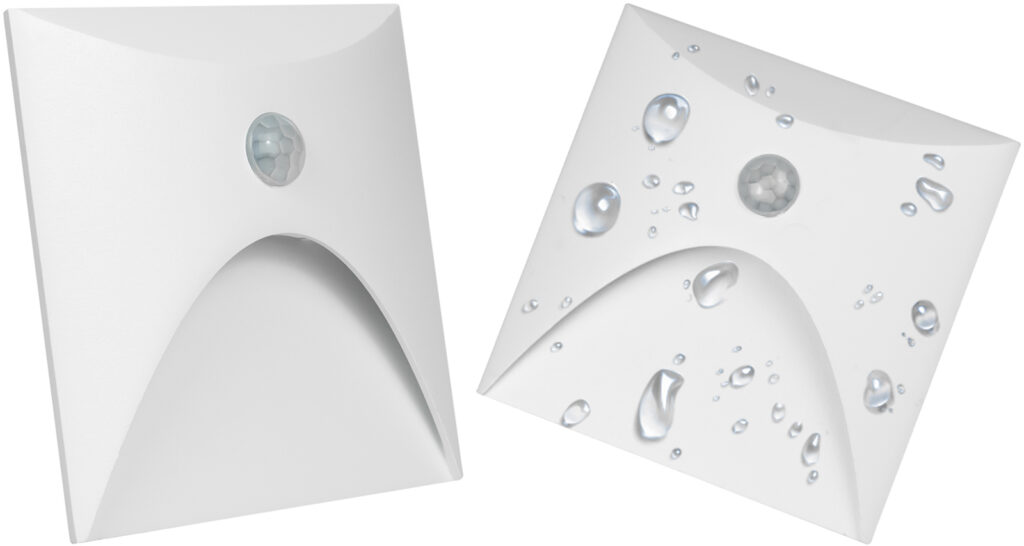 Oprawa schodowa LED Q13 z czujnikiem ruchu i zmierzchu - biała aluminiowa