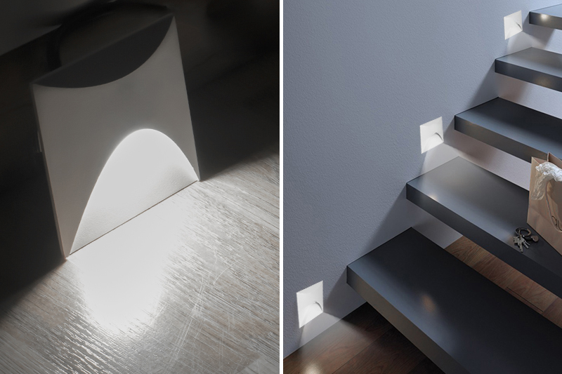 Oprawa schodowa LED Decorya Q14 3W 4000K IP65 - biała aluminiowa