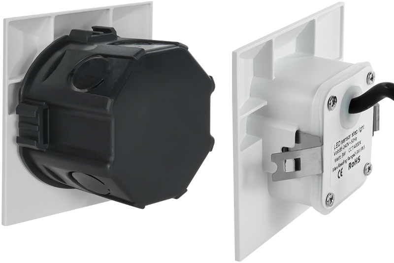 Oprawa schodowa LED Decorya Q14 3W 4000K IP65 - biała aluminiowa