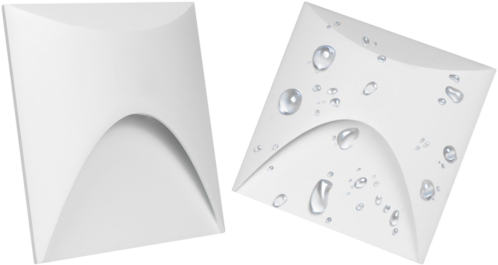 Oprawa schodowa LED Decorya Q14 3W 4000K IP65 - biała aluminiowa