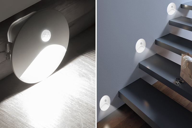 Oprawa schodowa LED Q15 z czujnikiem ruchu i zmierzchu - biała aluminiowa