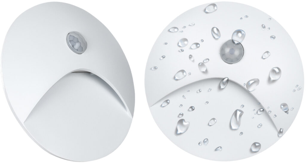 Oprawa schodowa LED Q15 z czujnikiem ruchu i zmierzchu - biała aluminiowa