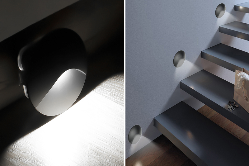 Oprawa schodowa LED Decorya Q16 z czujnikiem zmierzchu 3W 4000K IP65 - czarna aluminiowa