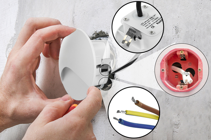 Oprawa schodowa LED Decorya Q16 z czujnikiem zmierzchu 3W 4000K IP65 - biała aluminiowa