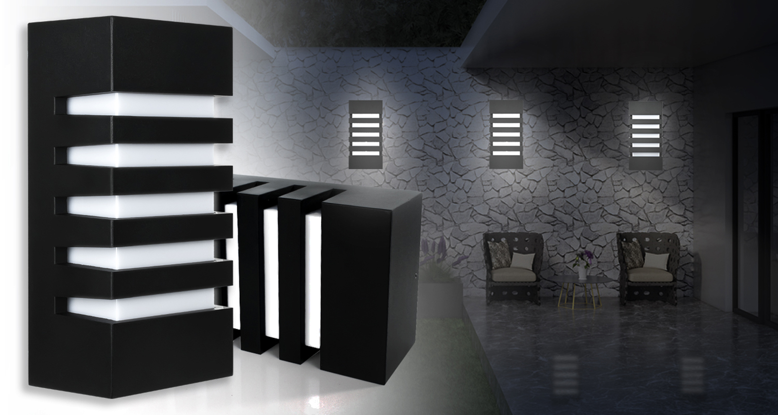 Kinkiet dekoracyjny zewnętrzny / wewnętrzny Koga KZK01 E27 IP55