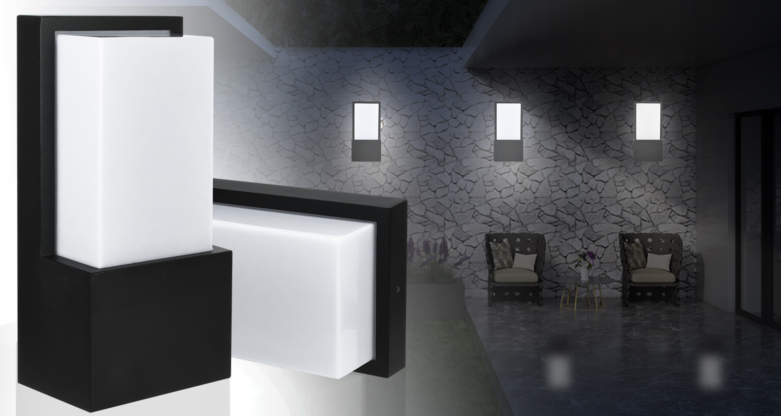 Kinkiet dekoracyjny zewnętrzny / wewnętrzny Koga KZK02 E27 IP55