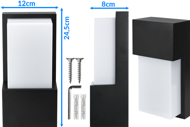 Kinkiet dekoracyjny zewnętrzny / wewnętrzny Koga KZK02 E27 IP55