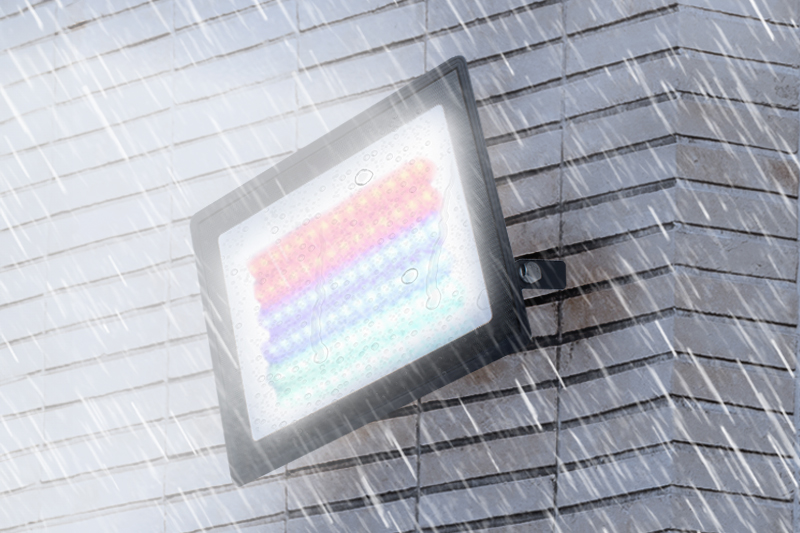 Naświetlacz reflektor LED wielokolorowy RGB 100W 230V 12000lm IP65 z pilotem