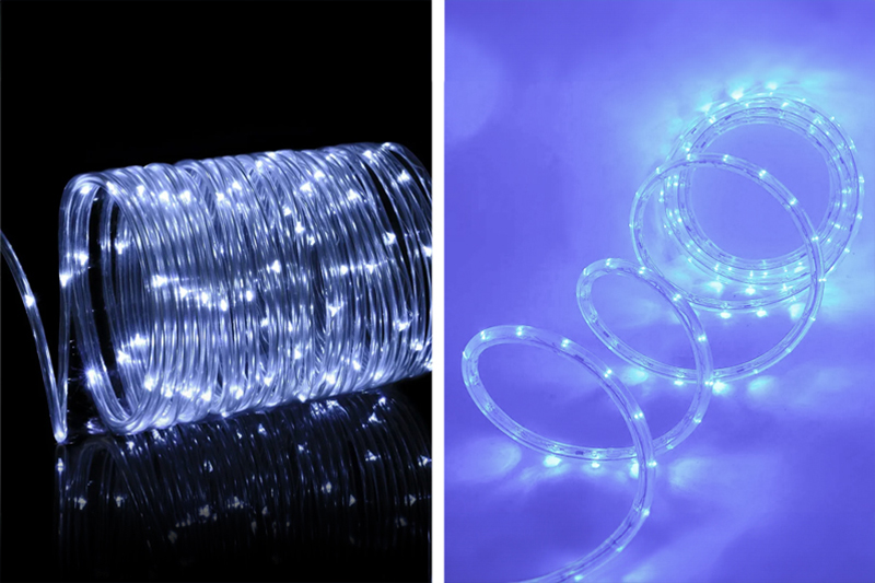 Wąż LED świetlny zewnętrzny barwa biała zimna IP67 z pilotem i z wtyczką 230V