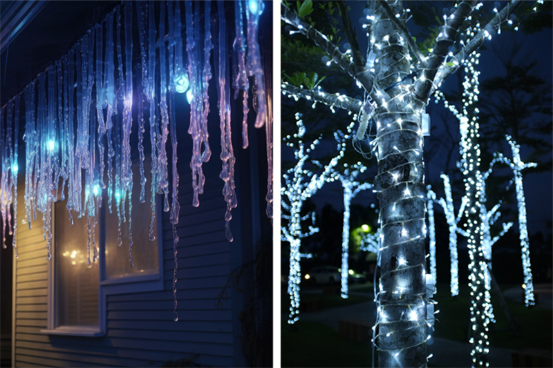 Wąż LED świetlny zewnętrzny barwa biała zimna IP67 z pilotem i z wtyczką 230V