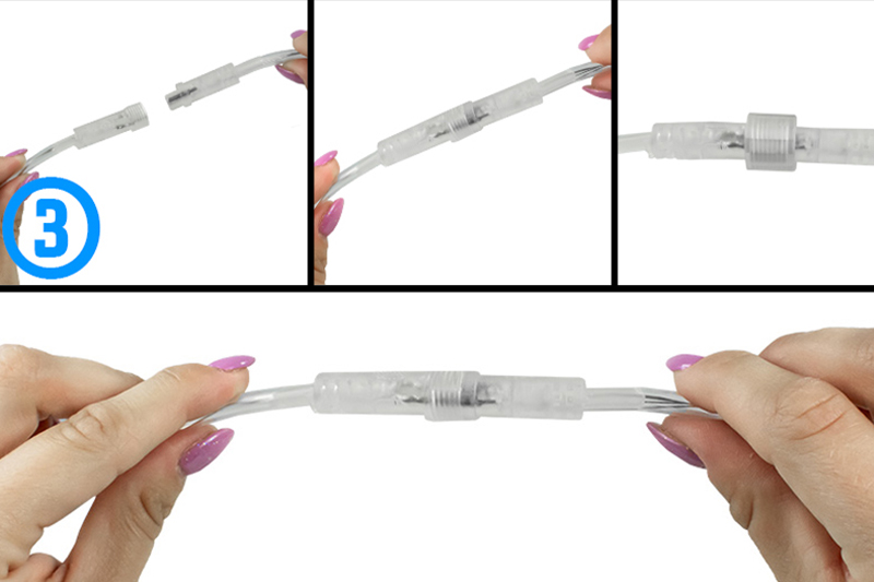 Wąż LED świetlny zewnętrzny wielokolorowy RGB IP67 z pilotem i z wtyczką 230V