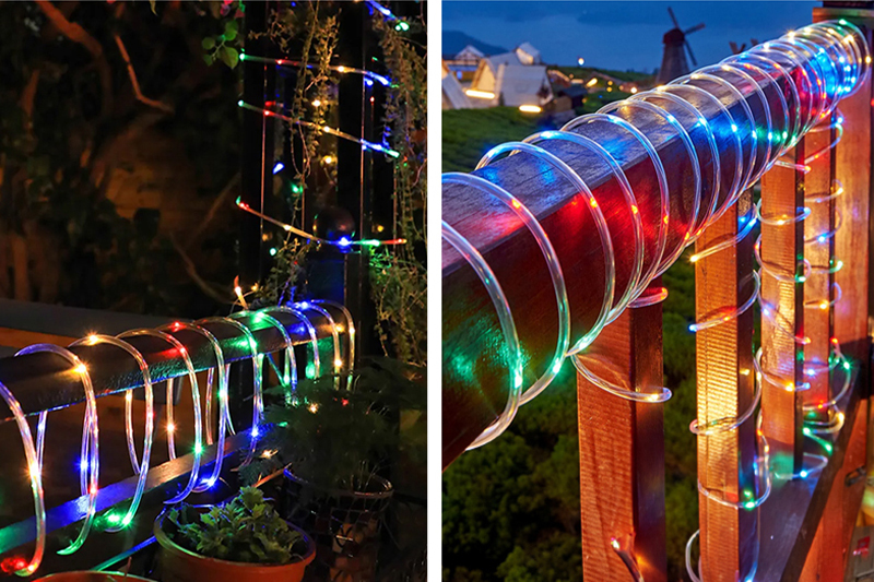 Wąż LED świetlny zewnętrzny wielokolorowy RGB IP67 z pilotem i z wtyczką 230V