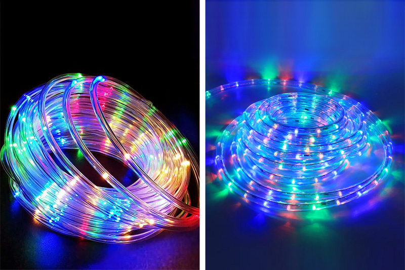 Wąż LED świetlny zewnętrzny wielokolorowy RGB IP67 z pilotem i z wtyczką 230V