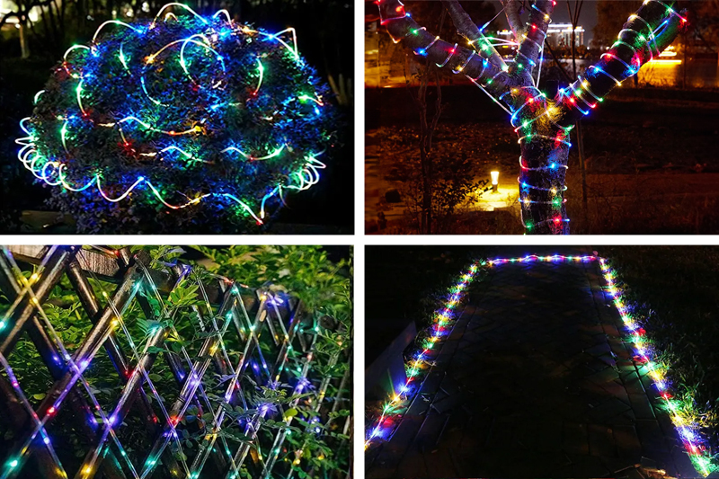 Wąż LED świetlny zewnętrzny wielokolorowy RGB IP67 z pilotem i z wtyczką 230V