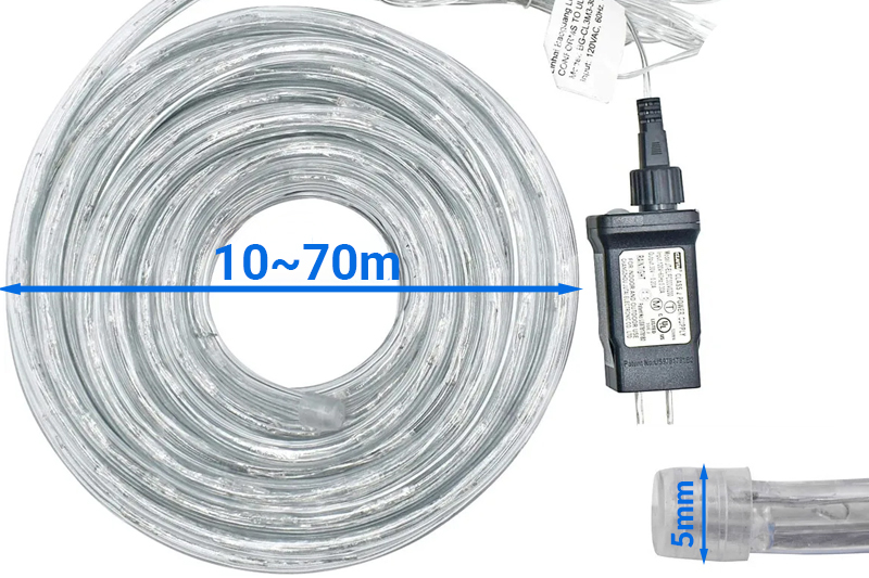 Wąż LED świetlny zewnętrzny wielokolorowy RGB IP67 z pilotem i z wtyczką 230V