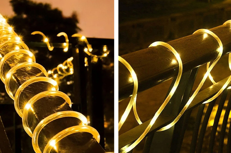 Wąż LED świetlny zewnętrzny barwa biała ciepła IP67 z pilotem i z wtyczką 230V