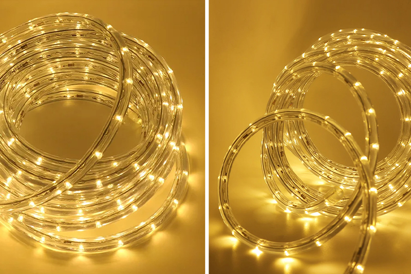 Wąż LED świetlny zewnętrzny barwa biała ciepła IP67 z pilotem i z wtyczką 230V