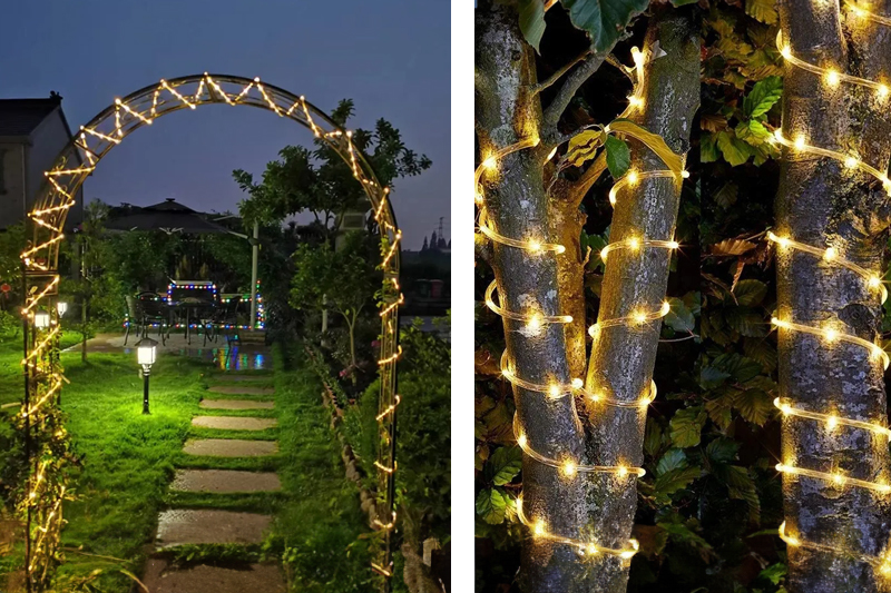 Wąż LED świetlny zewnętrzny barwa biała ciepła IP67 z pilotem i z wtyczką 230V