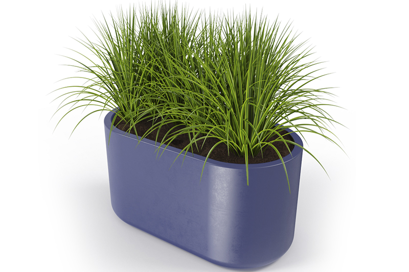 Donica duża ozdobna owalna Leto 42cm o pełnej pojemności 125l granatowa