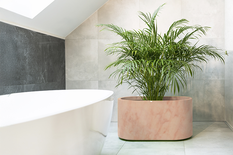 Donica duża ozdobna owalna Leto 42cm o pełnej pojemności 125l terakota